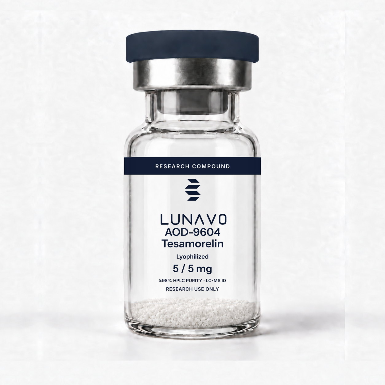 AOD-9604 / Tesamorelina vial 5 / 5 mg, uso exclusivo en investigación