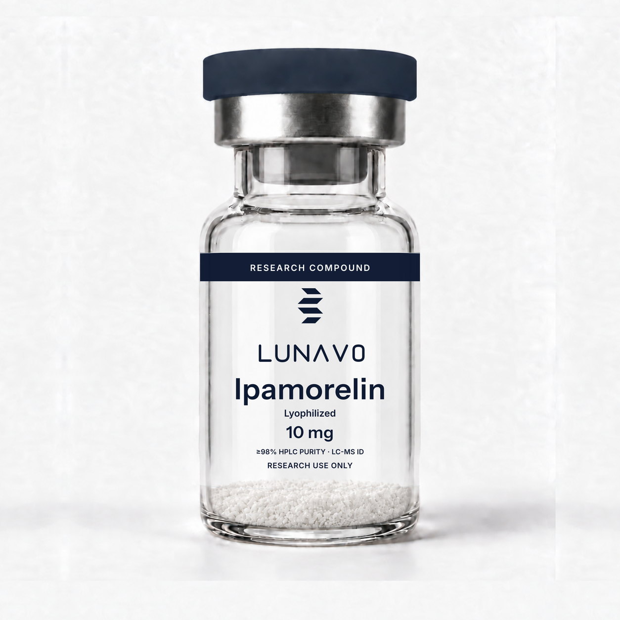 Ipamorelina vial 10 mg, uso exclusivo en investigación