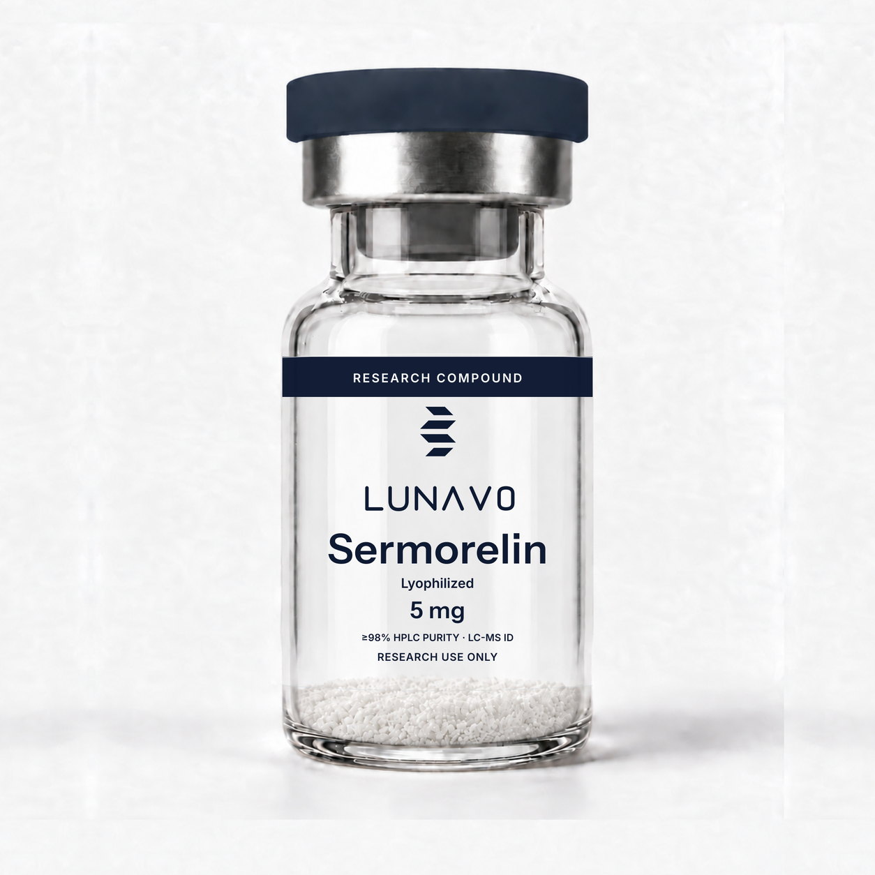 Sermorelina vial 5 mg, uso exclusivo en investigaci&oacute;n